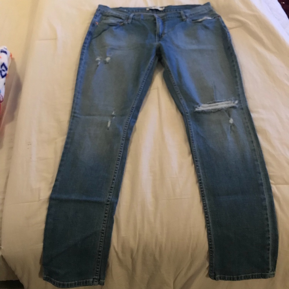 Distressed jeans